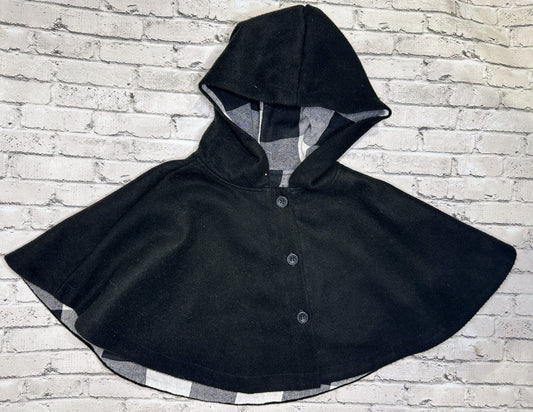 Infant Black Poncho - 80 (12/18m)