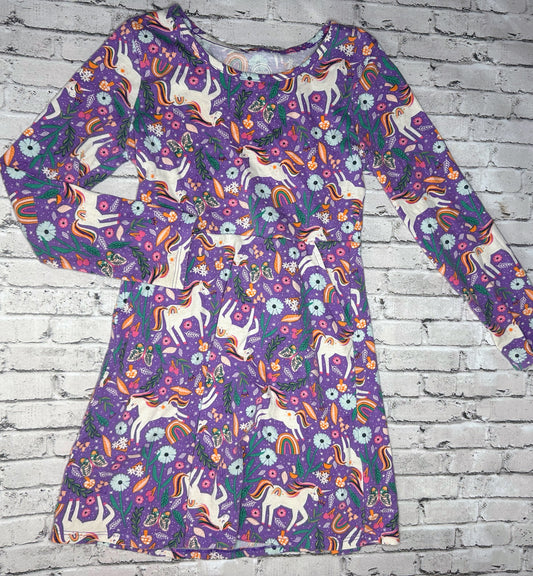 Wonder Nation: Purple Unicorn Dress- 6/6x