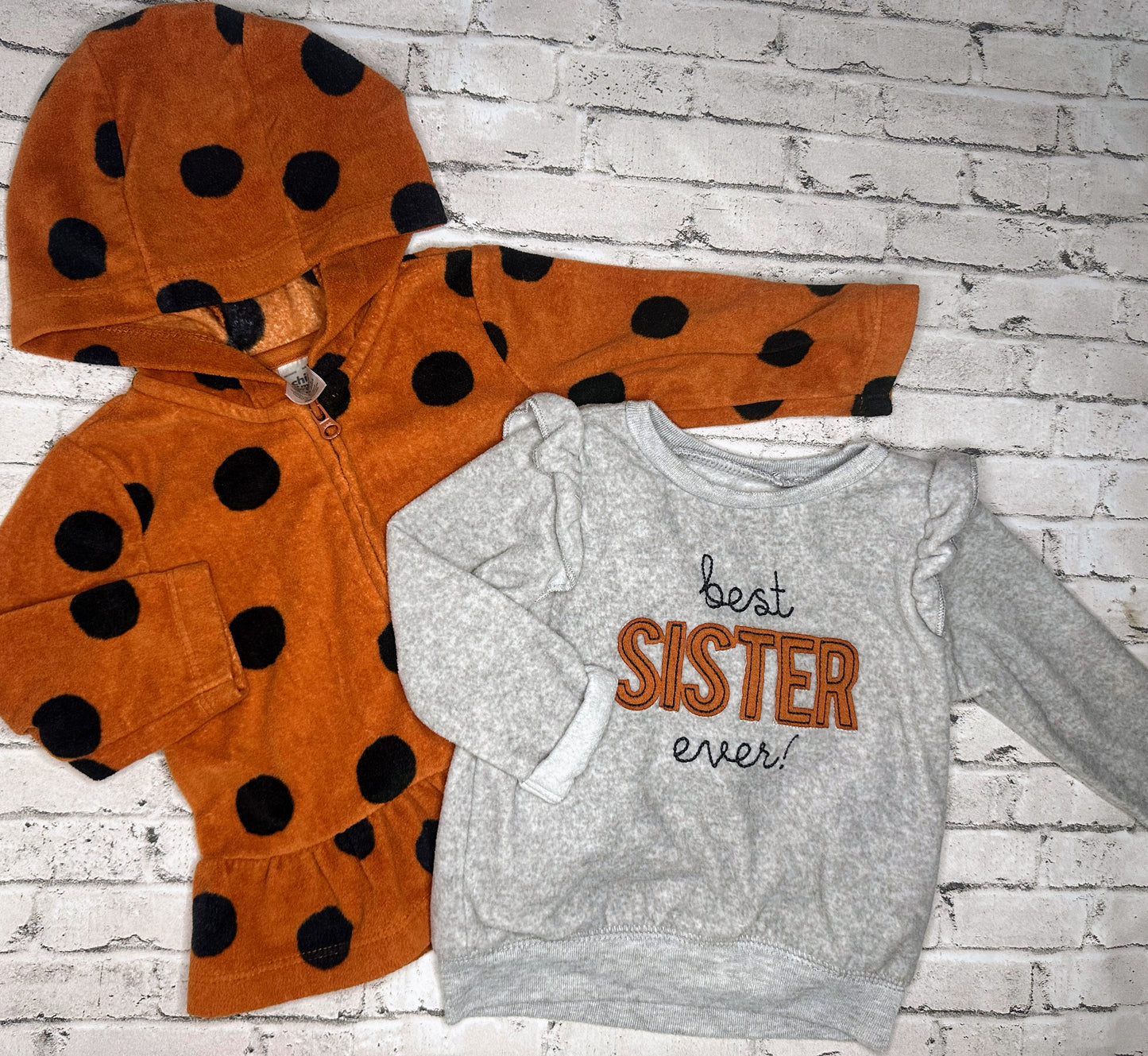 Carter’s: 2pc Fleece “Little Sister” Set- 3/6m