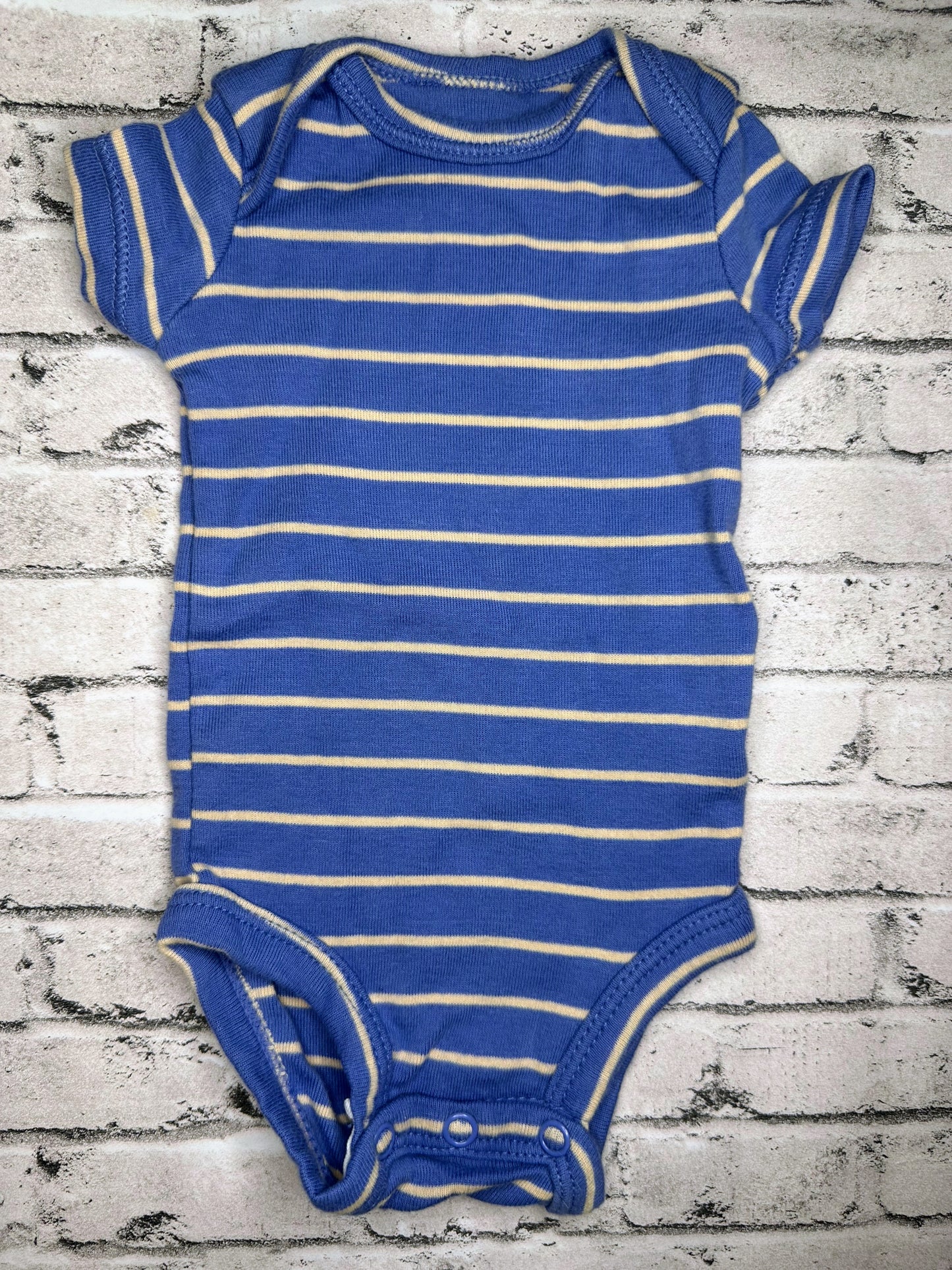 Carter’s: Blue Stripe Bodysuit -Newborn