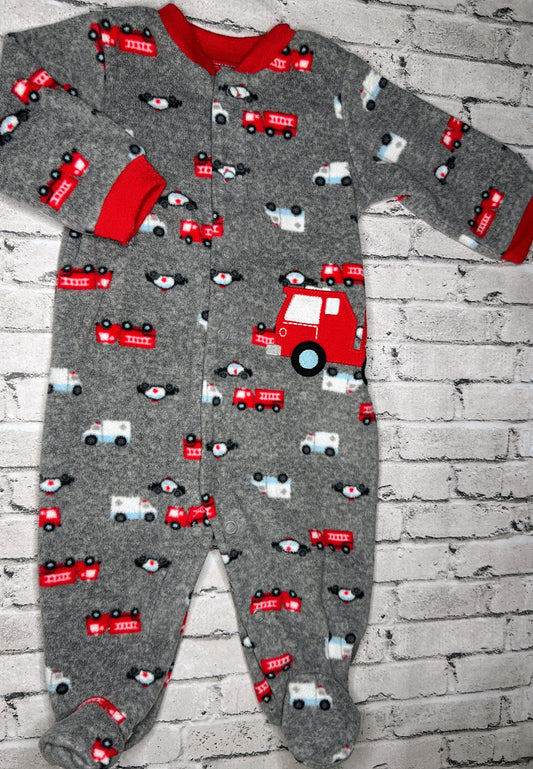 Carter’s: Fleece Firetruck Sleeper-0/3m