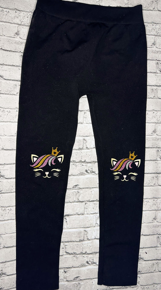 Star Ride: Black Princess Cat Leggings- 4/6