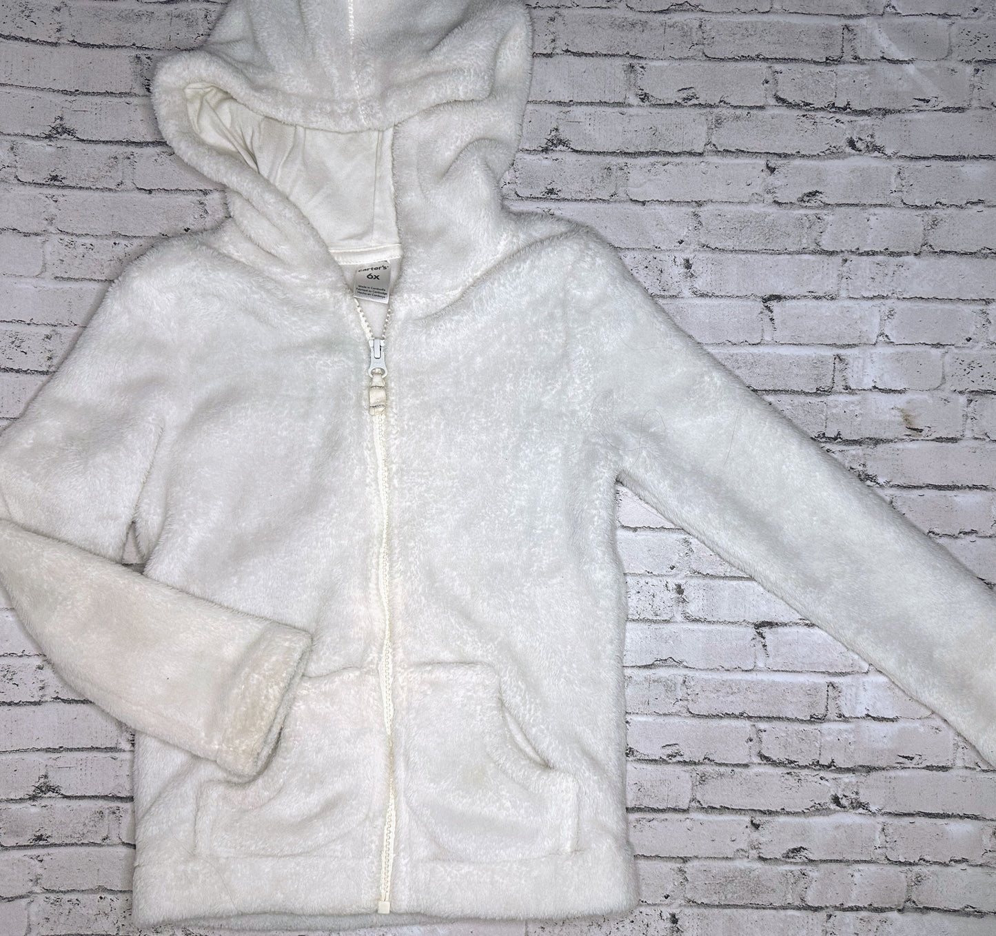 Carter’s: Furry White Full Zip - 6x