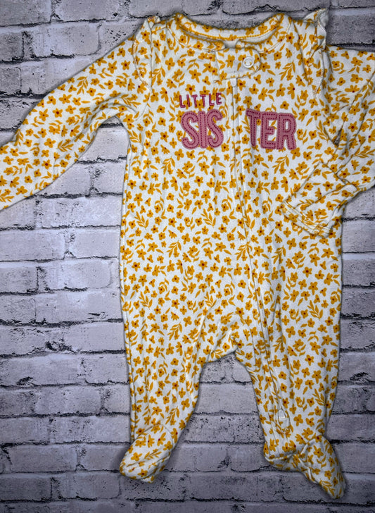 Carter’s: “Little Sister” Dual Zip Sleeper- Newborn
