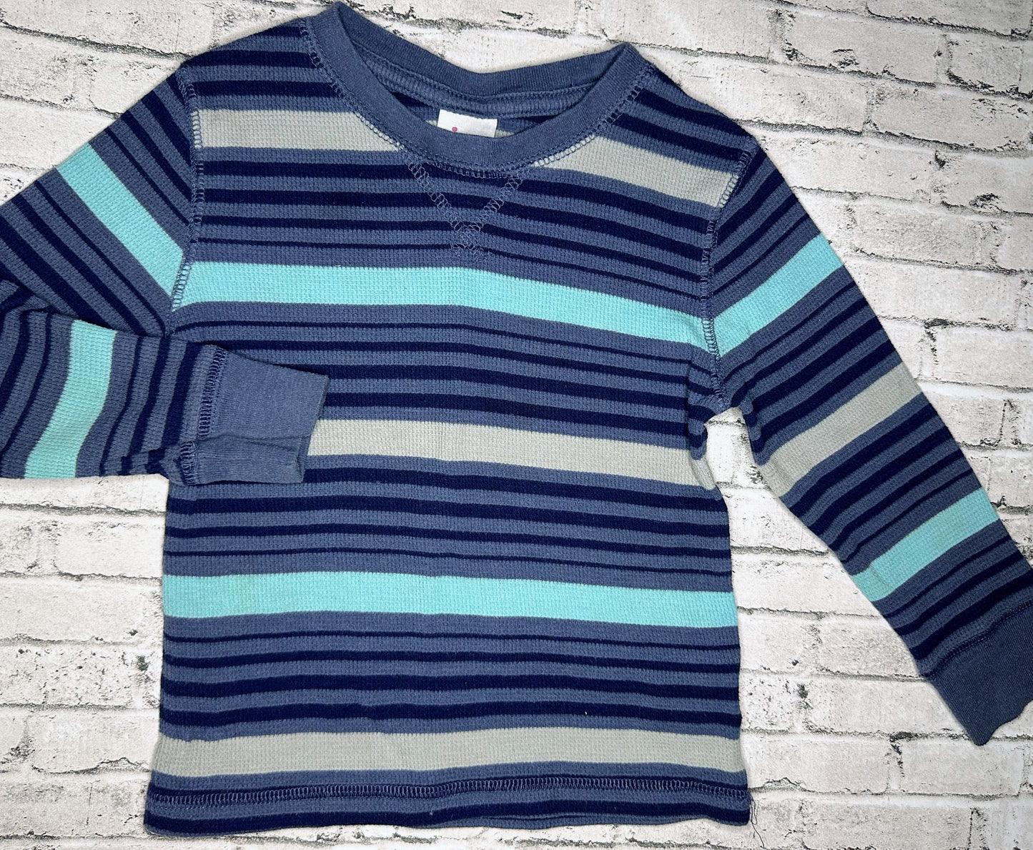 Circo: Blue Stripe Waffle Knit- 3T