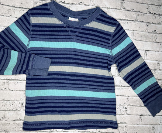 Circo: Blue Stripe Waffle Knit- 3T