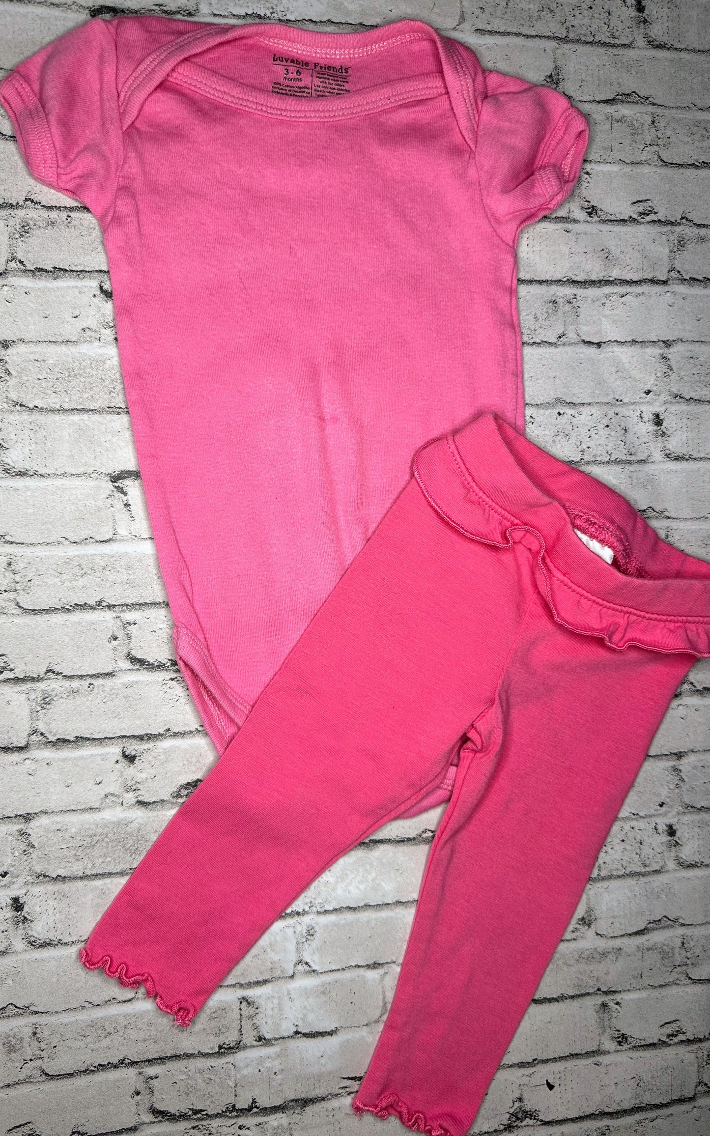 2pc Pink Set- 3/6m