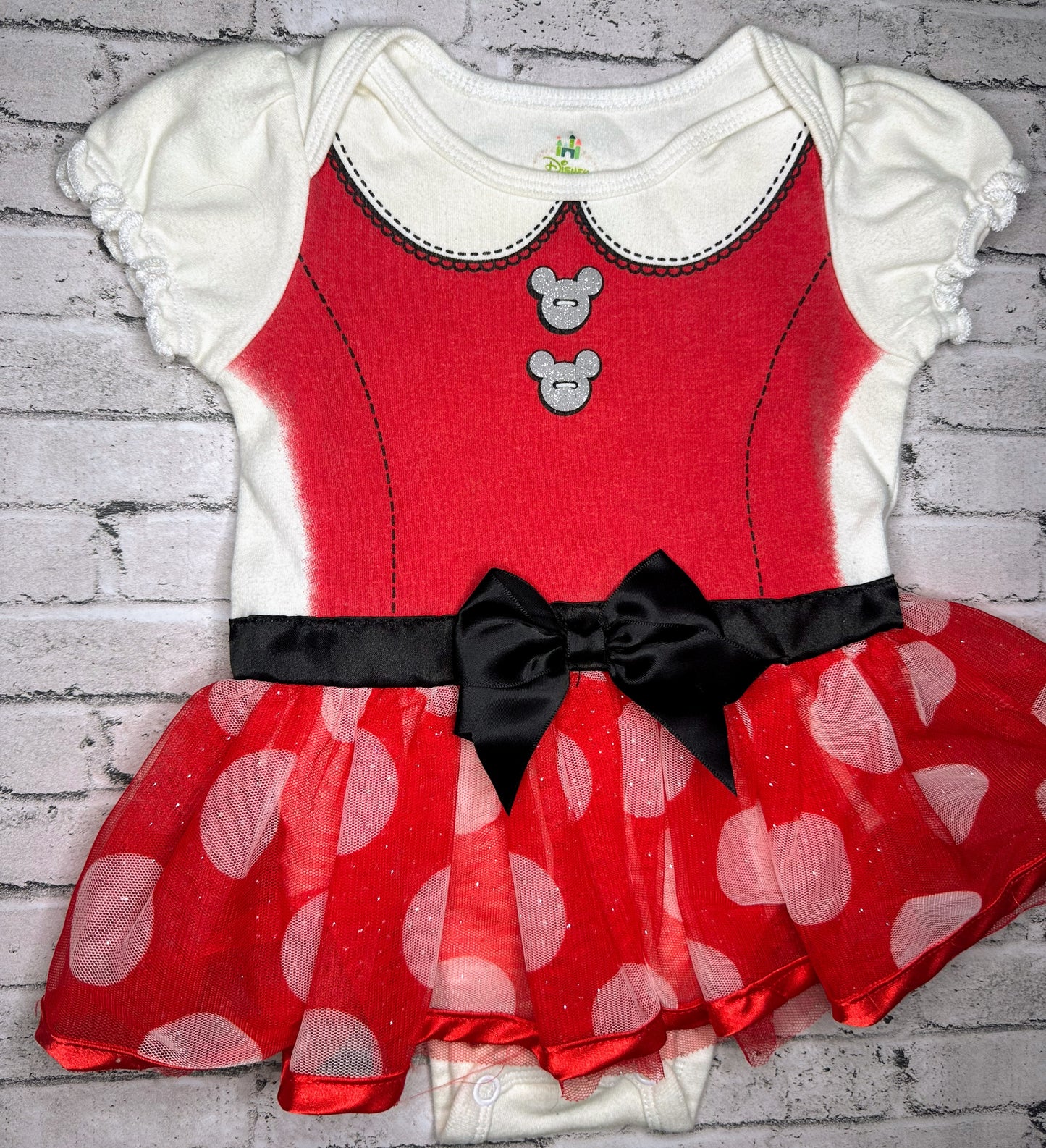 Disney: Minnie Mouse Skirted Bodysuit- 3/6m