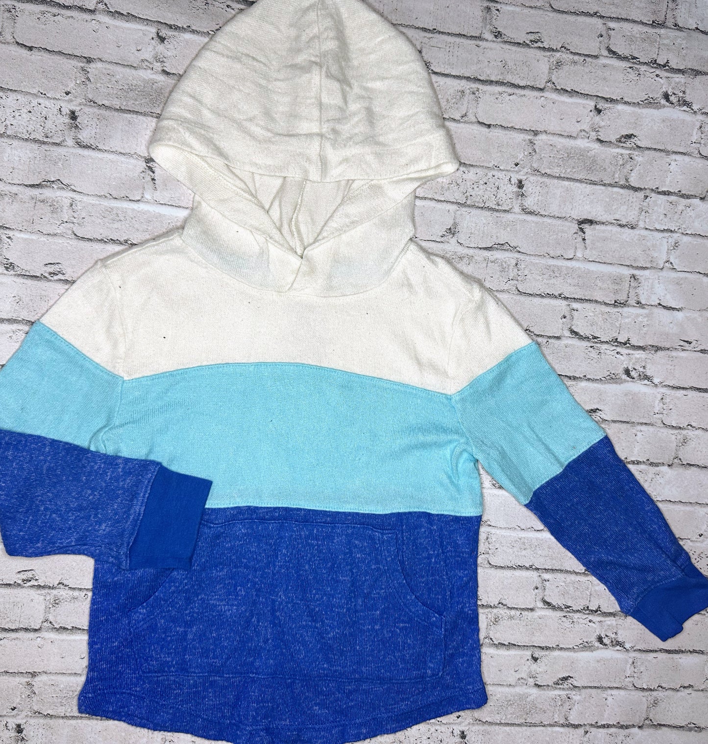 Wonder Nation: Blue Stripe Hooded Tee- 2T