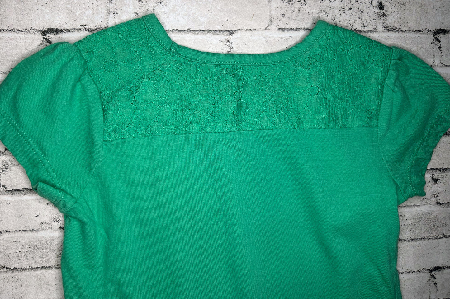 Peanut & Ellie: Mint Lace Pocket Tee- 5T