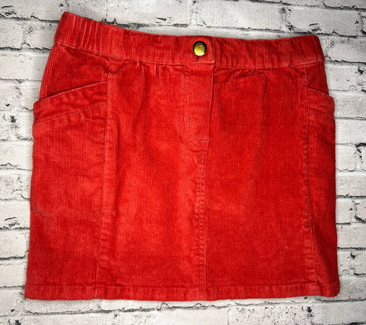 Red/Orange Corduroy Skirt - 5