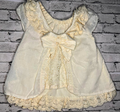 Cream Lace Top- 3/6m