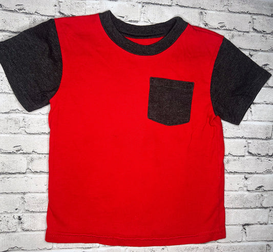 Garanimals: Red/Gray Pocket Tee- 2T