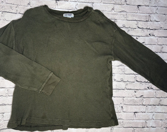 Old Navy: Olive Waffle Knit- 6/7