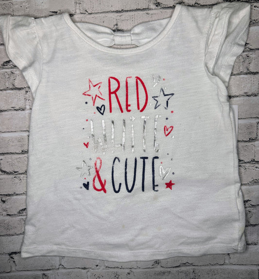 Jumping Beans: “Red White & Cute” Tee- 2T