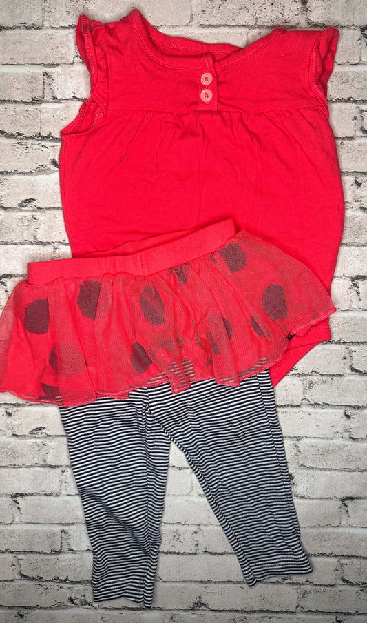 Carter’s: 2pc Pink Skirted Set- 9m