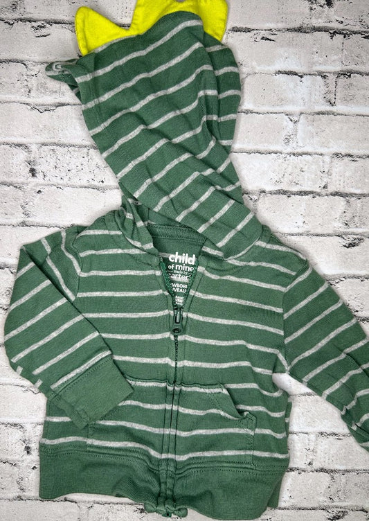 Green Dino Full Zip- Newborn