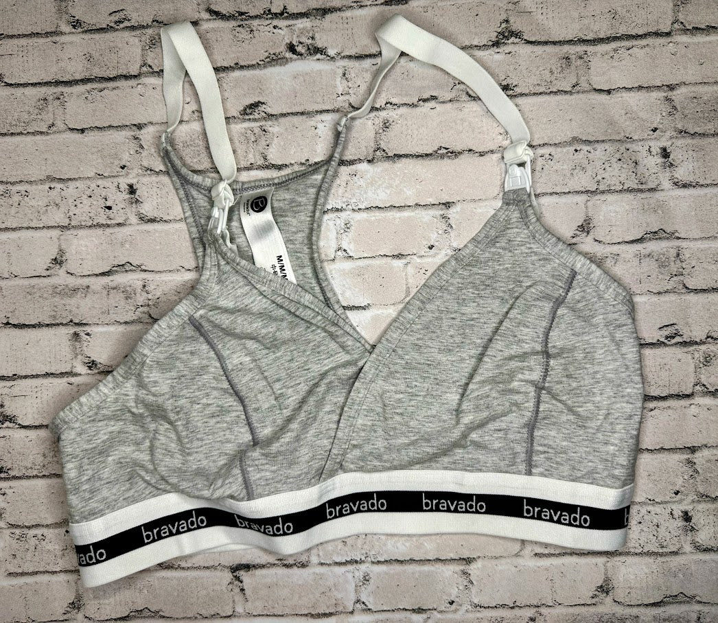 Bravado: 2pc Black & Gray Nursing Bra Set - M