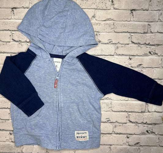 Carter's: Blue Colorblock Full Zip - 6m