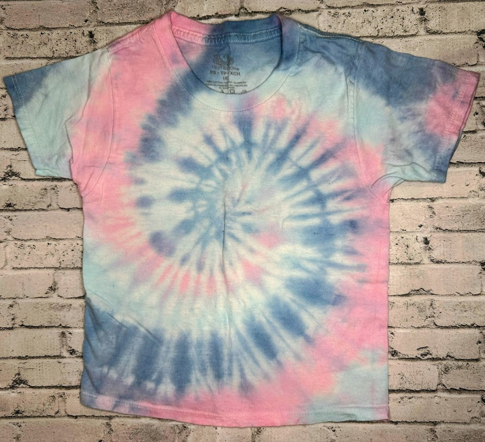 Fruit of the Loom: Blue/Pink Tie Dye Tee - 4