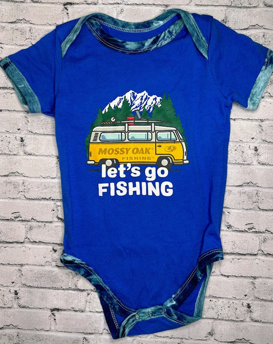 Mossy Oak: 'Let's Go Fishing' Bodysuit - 12m