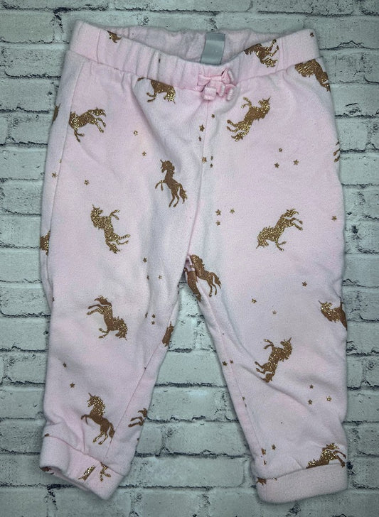 The Children's Place: Gold Glitter Unicorn Pants - 18/24m