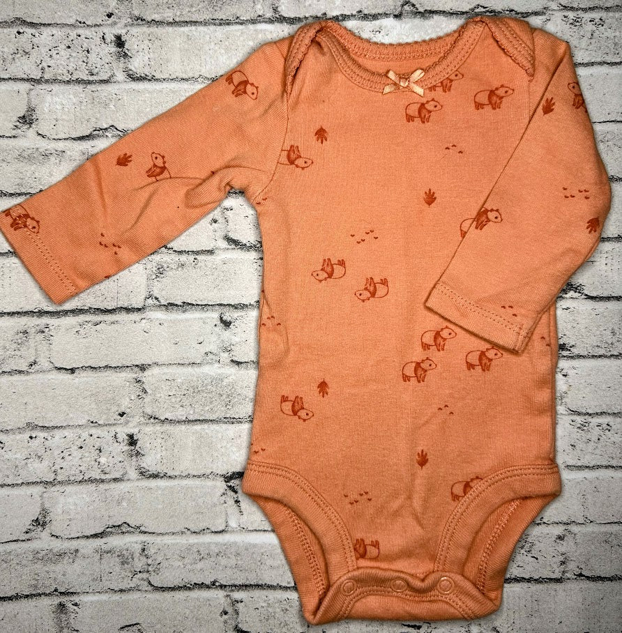 Child of Mine: Peach Panda Bear Bodysuit - Newborn