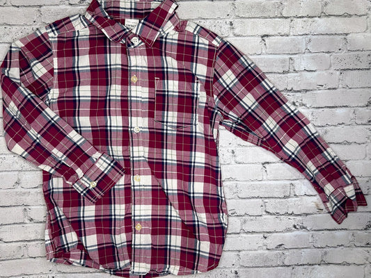 Carter's: Maroon Plaid Button Up - 5T