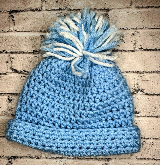 Blue Knit Infant Hat