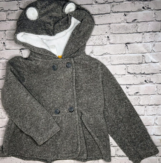 Carter's: Fleece Bear Hooded Button Coat - 24m