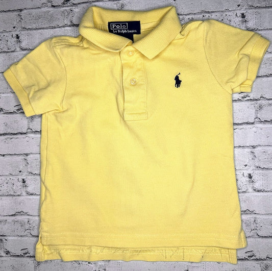 Ralph Lauren: Yellow Button Polo - 12m