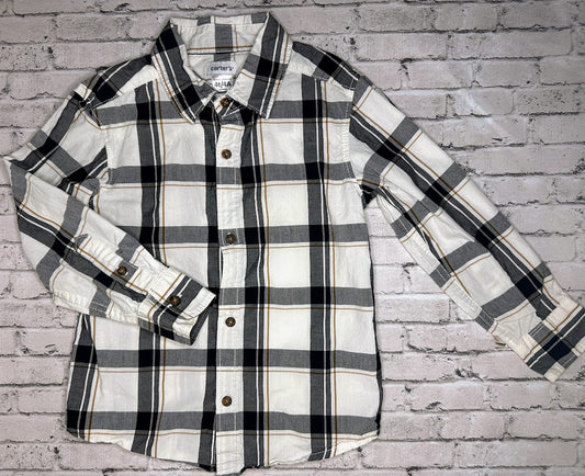 Carter's: B&W Plaid Button Up - 4T