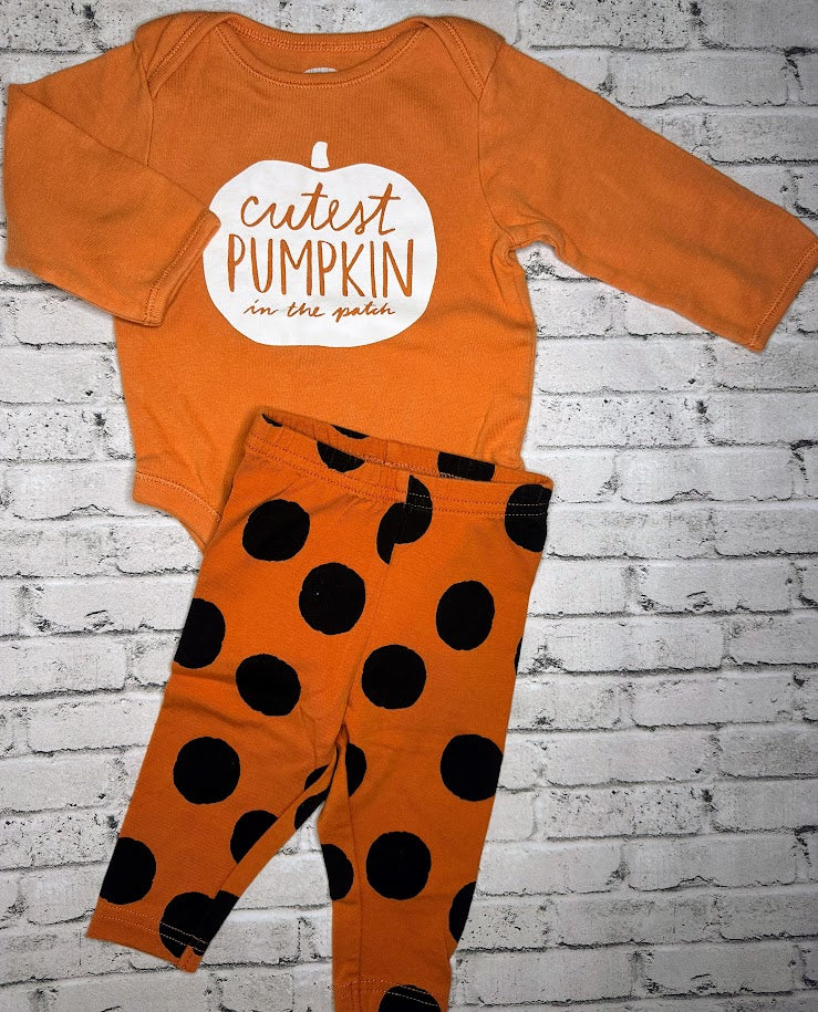 Old Navy: 'Cutest Pumpkin' 2pc Set - 3/6m