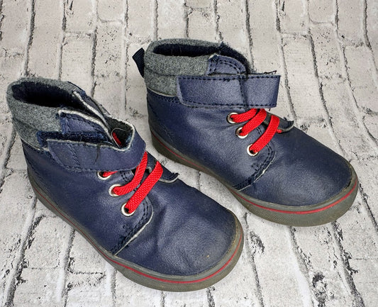 Faded Glory: Navy Velcro Boots - 7c