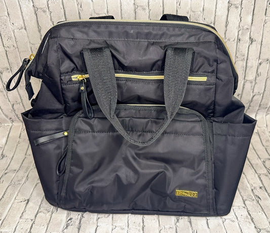 Skip Hop: Black Diaper Bag + Changing Mat- 17" x 16"