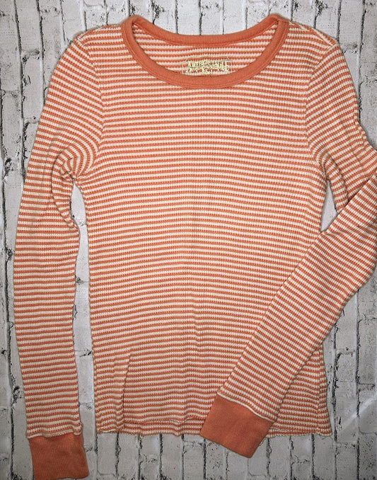 American Eagle: Peach Waffle Knit Top - Adult XS