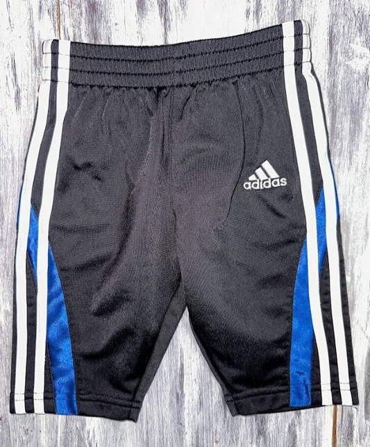 Adidas: Black/Blue Stripe Pants- 3m