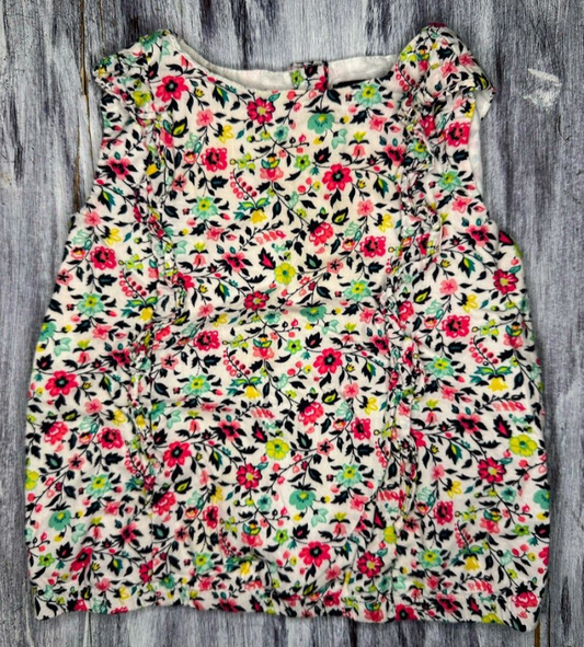 Baby GAP: Floral Button Tank- 2T