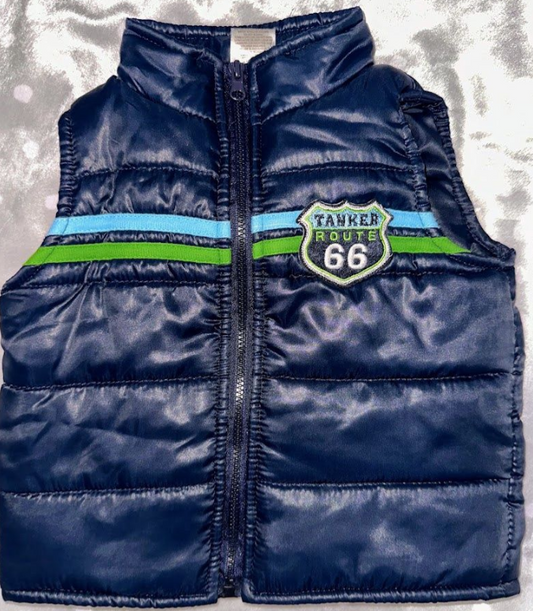 Babyworks: Navy Puffer Vest - 6/9m