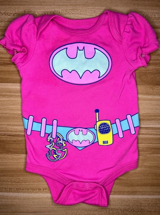 Batman: Pink Toolbelt Bodysuit- 3/6m