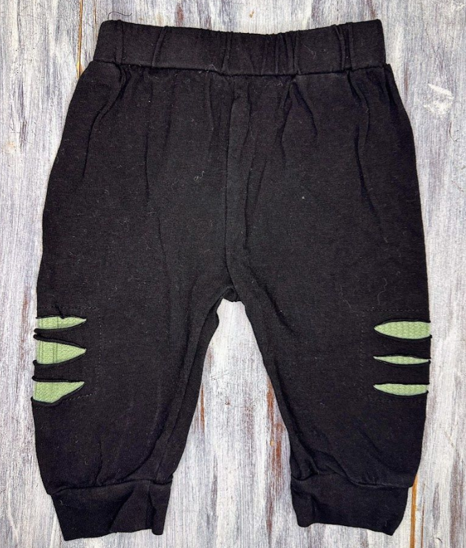 Black "Ripped" Pants- 0/3m