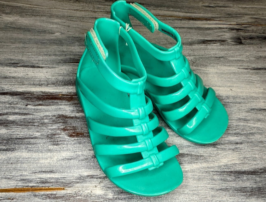 Blue Plastic Sandles- 7c