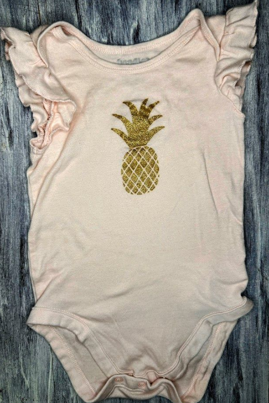 Bundles Baby Place: Glitter Pineapple Bodysuit- 12/18m