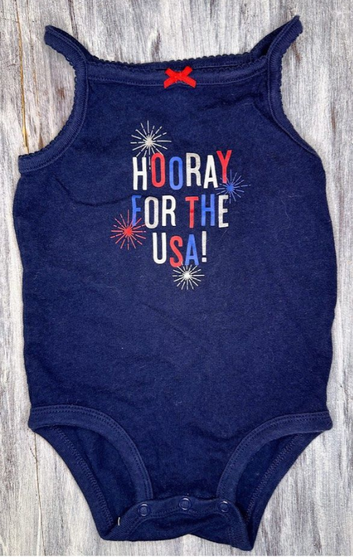 Carter's: 'Hooray for the USA' Bodysuit- 6m