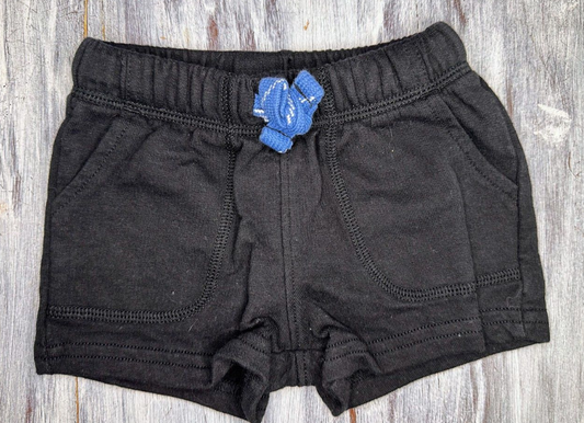 Carter's: Black Soft Shorts- 3m