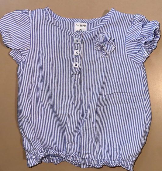 Carter's: Blue Stripe Summer Top- 9m