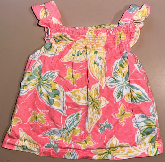 Carter's: Butterfly Ruffle Tank- 9m