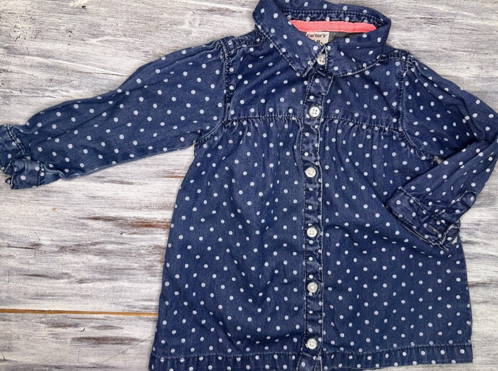 Carter's: Button Polk-A-Dot Dress- 18m