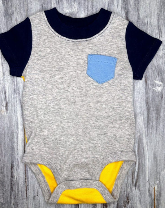 Carter's: Colorblock Pocket Bodysuit- 3m