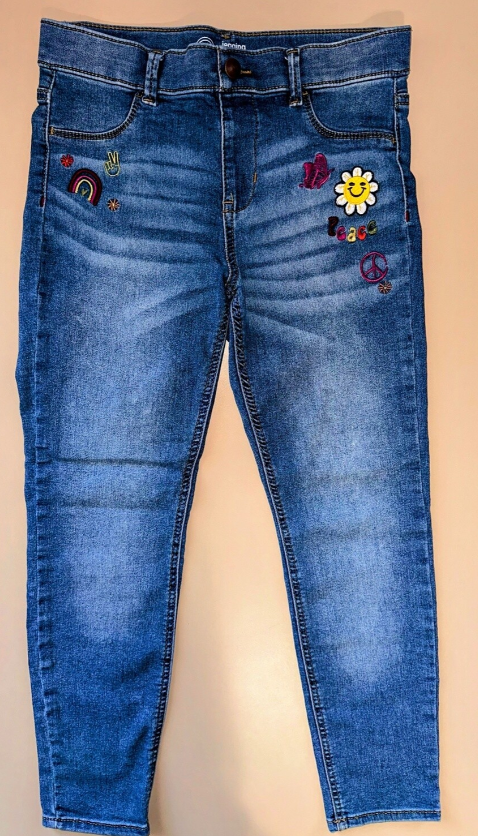 Wonder Nation: Embroidered Peace Jegging- 10/12 Plus